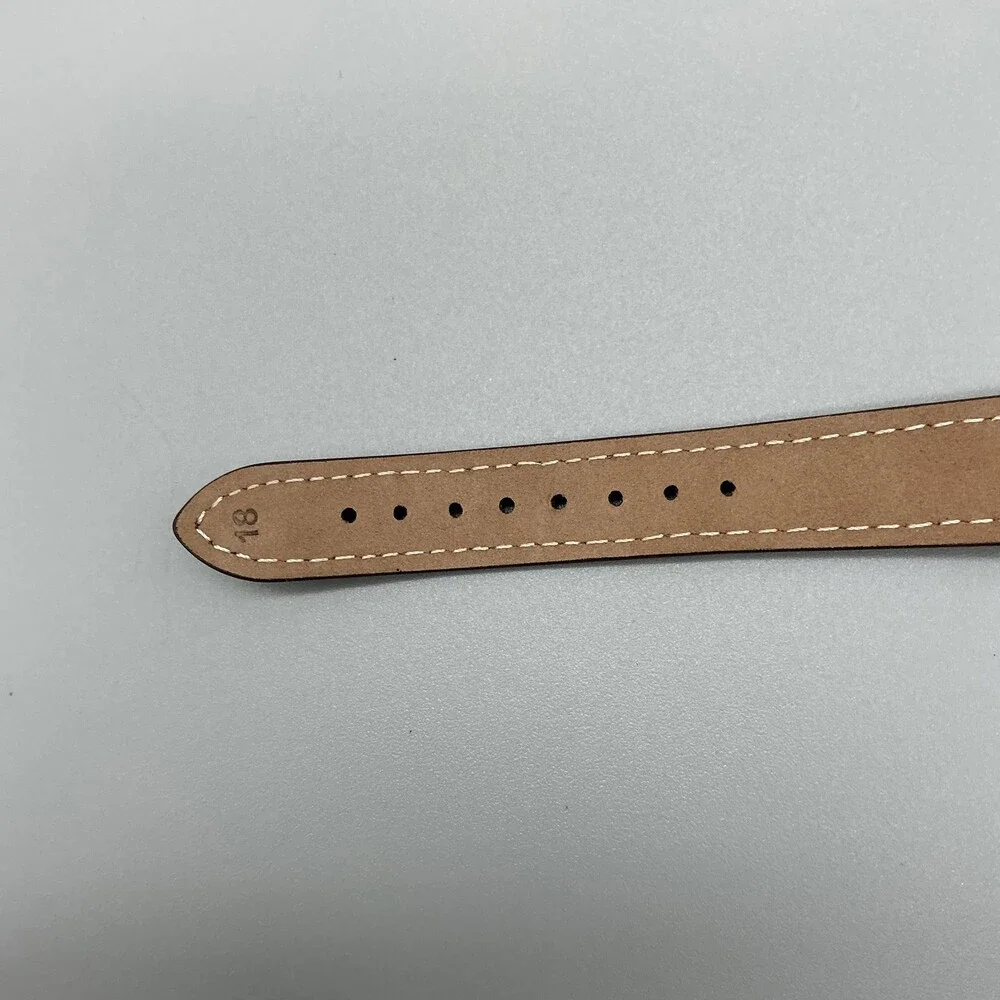 Vintage Cornavin Mens Watch 29mm Square Brown Leather Manual Wind Date